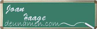 Joan Haage Visitenkarte
